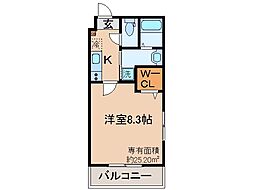 京都市伏見区京橋町マンション 1Kの間取図画像