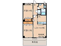 パステルヒルズ 2LDKの間取図画像