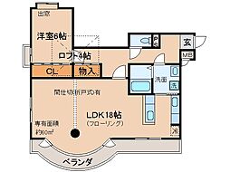 ノースヒルズ 1LDKの間取図画像