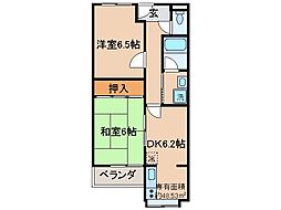 ヴァンドームカツラ 2DKの間取図画像