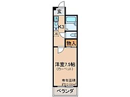 リバージュYMH 1Kの間取図画像