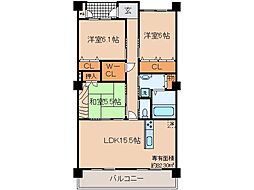 ベアティ洛西口 3LDKの間取図画像