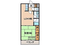 ウェルネス桃山 1LDKの間取図画像