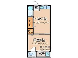 藤村マンション 1DKの間取図画像