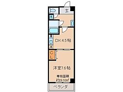 レジデンス豐 1DKの間取図画像