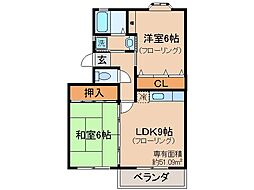 K-FlatMore 2LDKの間取図画像