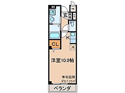 CalmlyLife ワンルームの間取図画像