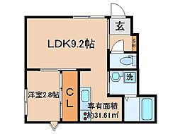 GRAYS JOYO 1LDKの間取図画像