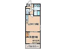 GRANCASA日の又 1LDKの間取図画像