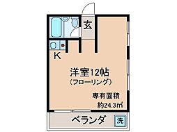 リブレ平野 ワンルームの間取図画像