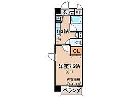 アリス 1Kの間取図画像