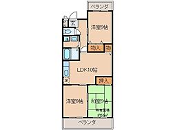 ネオグランドール伏見 3LDKの間取図画像