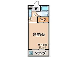キャッスル京都南 ワンルームの間取図画像