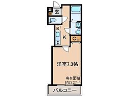 Casa Wood 丹波橋 1Kの間取図画像