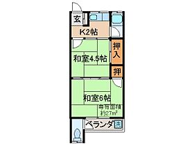 京都府宇治市木幡桧尾（賃貸アパート2K・2階・27.00㎡） その2