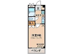 メゾン近松 1Kの間取図画像