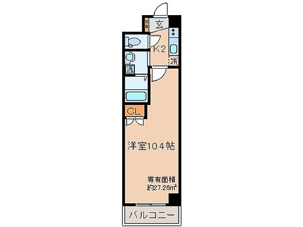 京都府京都市伏見区深草新門丈町(賃貸マンション1K・5階・27.26㎡)の写真 その2