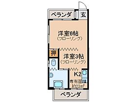 京都府京都市山科区御陵上御廟野町（賃貸マンション2K・1階・23.00㎡） その2