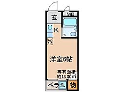ハイツすぎさ 1Kの間取図画像