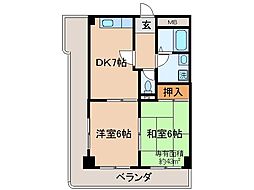 サンジェルマン 2DKの間取図画像