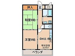 ハイツリー・フラット 2DKの間取図画像