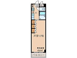 パルスピリア91 1Kの間取図画像