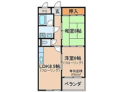 インレット 2LDKの間取図画像