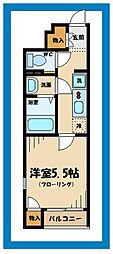 京王線 多磨霊園駅 徒歩13分の賃貸アパート 1階1Kの間取り