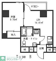 多摩都市モノレール 立川北駅 徒歩2分の賃貸マンション 9階1LDKの間取り