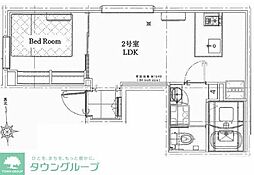 京王線 布田駅 徒歩1分の賃貸マンション 4階1LDKの間取り