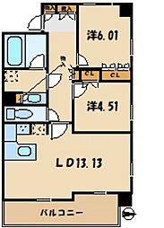 クラッサ調布 3階2SLDKの間取り