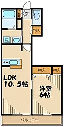 テラフォルテS 1LDKの間取図画像