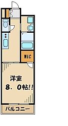 アンブローズ仙川 1Kの間取図画像