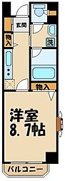 ラソフェルサ 1Kの間取図画像