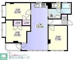 フレアー443 2SLDKの間取図画像