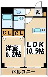 ヒルズ・YK 1LDKの間取図画像