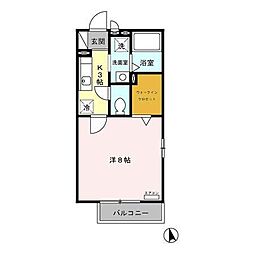 サンファレノ 1Kの間取図画像
