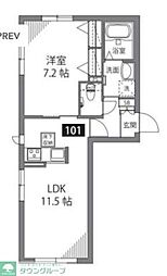シャーメゾン・リヴィエール1 1LDKの間取図画像