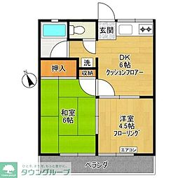 サン・マリンコーポ 2DKの間取図画像