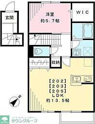 ウィンベル柴崎 1LDKの間取図画像