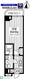ステージファースト府中 1Kの間取図画像