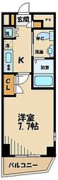 グランドコンシェルジュ南調布 1Kの間取図画像