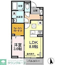 サリサ.c 1LDKの間取図画像