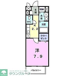ガーデンハウスV 1Kの間取図画像