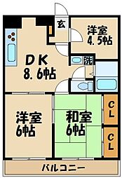 ウィルアトラス 3DKの間取図画像