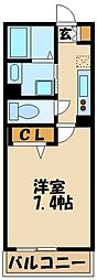 フォレスタヴェルデ 1Kの間取図画像