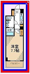 メイクスデザイン府中 1Kの間取図画像