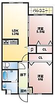 クレストK 402 ｜ 福岡県飯塚市楽市417-1（賃貸マンション2LDK・4階・55.53㎡） その2