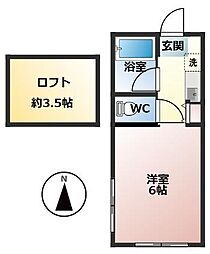 ライムライト ワンルームの間取図画像