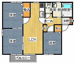ルミエールA棟 3LDKの間取図画像